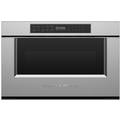 Fisher & Paykel Series 7 24 in. 1.2 cu. ft. Microwave Drawer with 10 Power Levels & Sensor Cooking Controls - Stainless Steel | OMD24SPX1