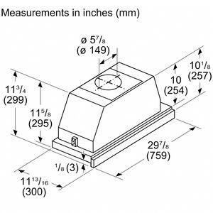 Bosch 500 Series 30 in. Convertible Slide-Out Style Range Hood with 300 CFM, 3 Fan Speeds & 2 Halogen Lights - Stainless Steel, , hires