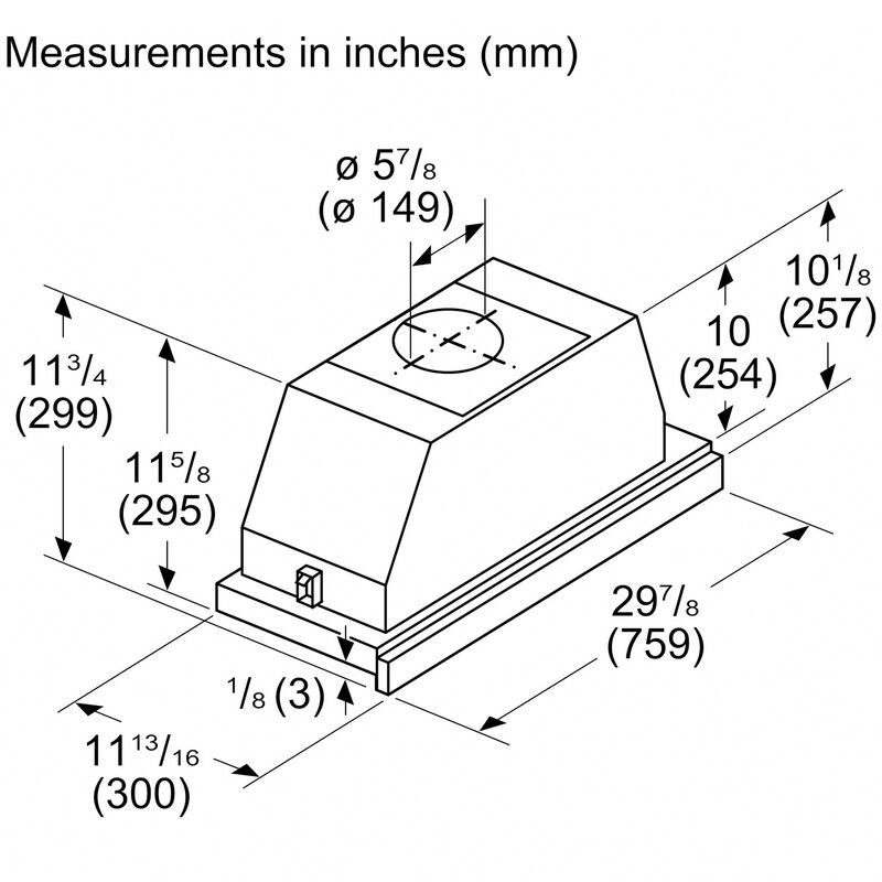 Bosch 500 Series 30 in. Convertible Slide-Out Style Range Hood with 300 CFM, 3 Fan Speeds & 2 Halogen Lights - Stainless Steel, , hires