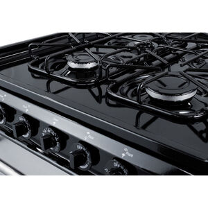 Summit 24 in. 2.9 cu. ft. Gas Range with 4 Sealed Burners - Stainless Steel, , hires