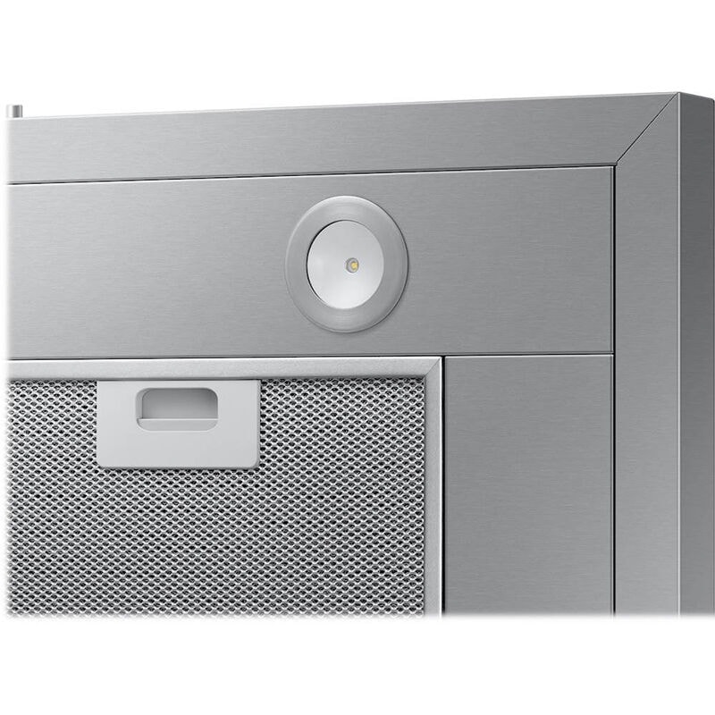 Samsung 30 in. Convertible Chimney Style Range Hood with 390 CFM, 3 Fan Speeds & 2 LED Lights - Stainless Steel, Stainless Steel, hires