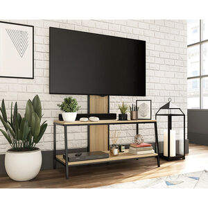 Sauder Wood & Metal 2 Shelf TV Stand with Mount - Charter Oak, , hires