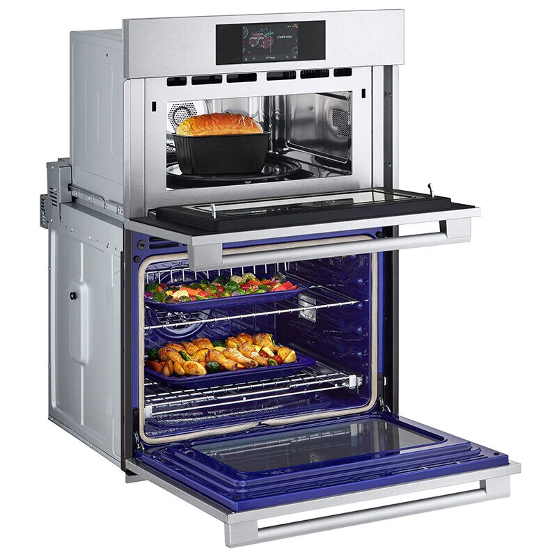 LG 30 in. 6.4 cu. ft. Smart Steam Electric Microwave/Wall Oven Combo with True European Convection & Sensor Cooking - PrintProof Stainless Steel, , hires