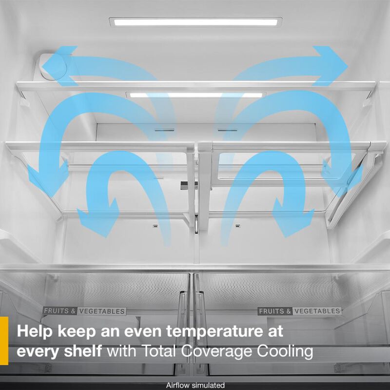 Whirlpool 36 in. 29.8 cu. ft. 4-Door French Door Refrigerator with Internal Water Dispenser - White, White, hires