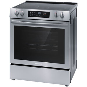 Frigidaire 30 in. 5.3 cu. ft. Standard Convection Electric Range with Smoothtop Burners - Stainless Steel, , hires