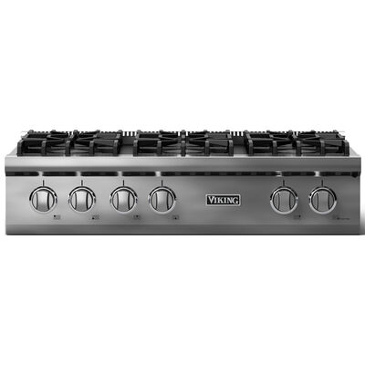 Viking 5 Series 36 in. 6-Burner LP Gas Rangetop with Simmer Burner & Power Burner - Stainless Steel | VRT53646BSSL