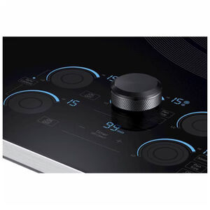 Samsung 36 in. 5-Burner Smart Electric Cooktop with Simmer Burner & Power Burner - Stainless Steel, Stainless Steel, hires