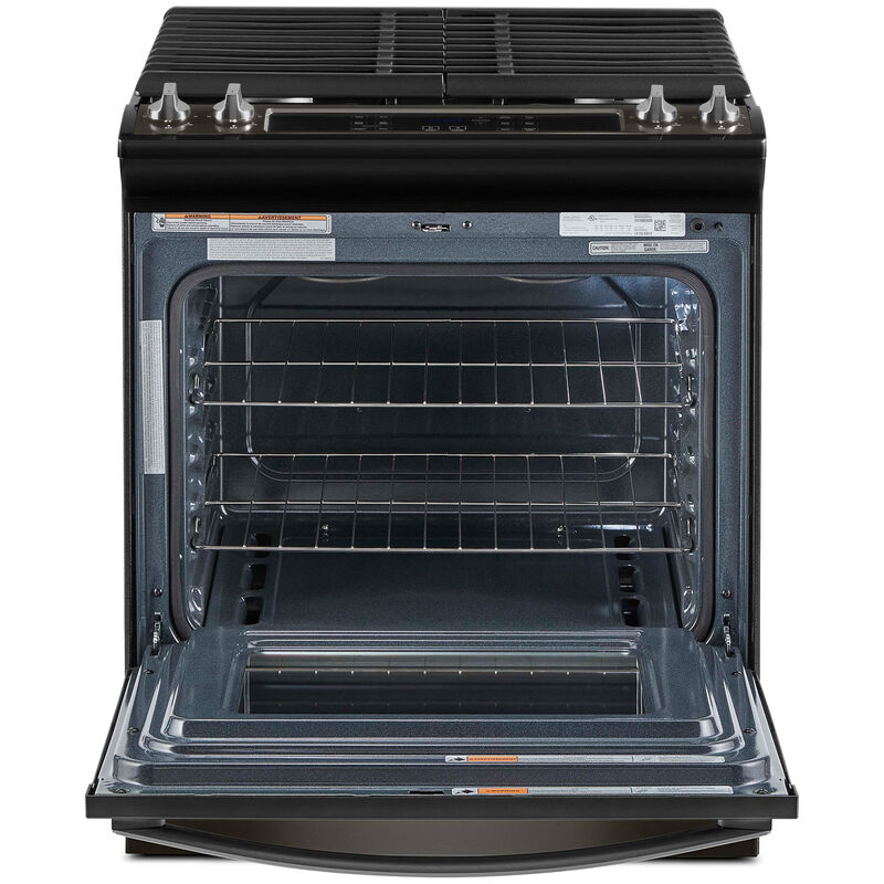 Whirlpool 30 in. 5 cu. ft. Slide-In Gas Range with 4 Sealed Burners - Black Stainless, Black Stainless, hires