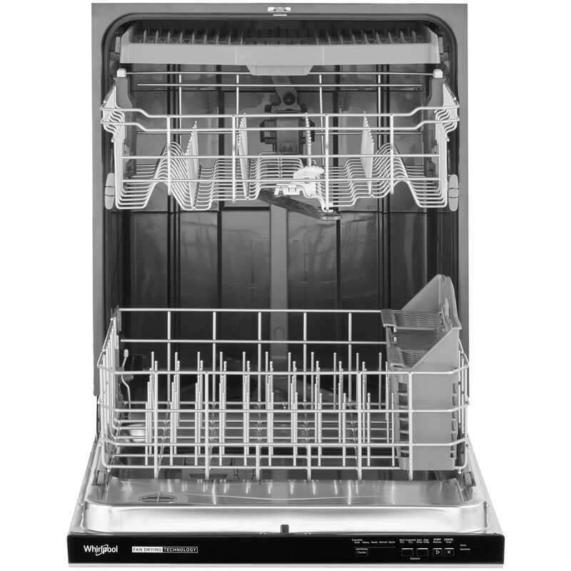 Whirlpool 24 in. Top Control Dishwasher with 51 dBa Sound Level, 3rd-Rack & Pocket - Fingerprint Resistant Stainless, , hires