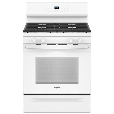 Whirlpool 30 in. 5 cu. ft. Gas Range with 4 Sealed Burners - White | WFGS3530RW
