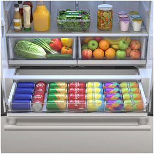Sharp 36 in. 26.5 cu. ft. Counter Depth Garage-Ready French Door Refrigerator with Internal Water Dispenser - Stainless Steel, , hires