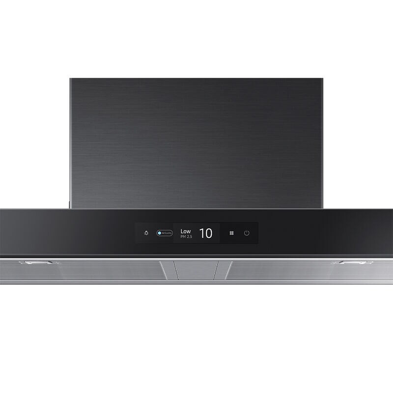Samsung 36 in. Smart Convertible Chimney Style Range Hood with 630 CFM, 4 Fan Speeds & 1 LED Light - Deep Charcoal, Deep Charcoal, hires