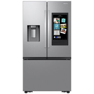 Samsung 36 in. 25.0 cu. ft. Smart Counter Depth French Door Refrigerator with Family Hub, Ice & Water Dispenser - Fingerprint Resistant Stainless Steel, , hires