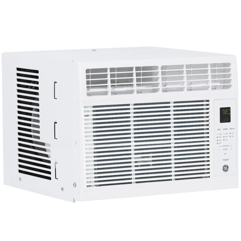 GE 6,000 BTU Window Air Conditioner with 3 Fan Speeds & Remote Control - White, , hires