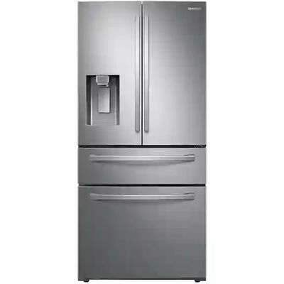 Samsung 36 in. 28.0 cu. ft. Smart 4-Door French Door Refrigerator with Ice & Water Dispenser - Stainless Steel | RF28R7201SR
