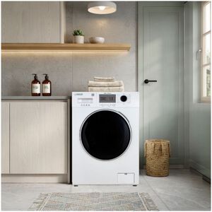 Equator Compact 24 in. 1.57 cu. ft. Stackable Front Load Washer with Pet & Sanitize Cycle - White, , hires