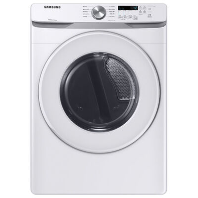 Samsung 27 in. 7.5 cu. ft. Stackable Gas Dryer with Sanitize Cycle & Sensor Dry - White | DVG45T6000W