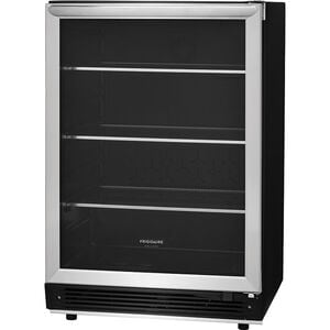 Frigidaire 24 in. 5.3 cu. ft. Built-In/Freestanding Beverage Center with Adjustable Shelves & Digital Control - Stainless Steel, , hires