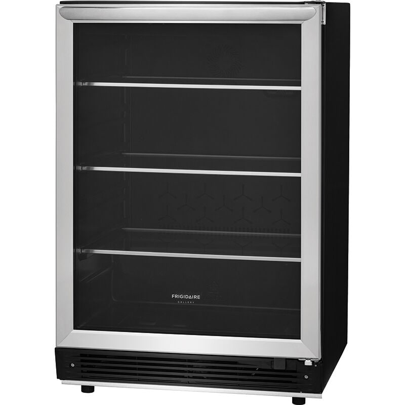 Frigidaire 24 in. 5.3 cu. ft. Built-In/Freestanding Beverage Center with Adjustable Shelves & Digital Control - Stainless Steel, , hires