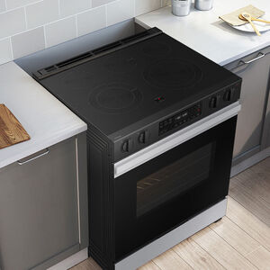 Samsung Bespoke 30 in. 6.3 cu. ft. Smart Slide-In Electric Range with Radiant Burners - Stainless Steel, Stainless Steel, hires