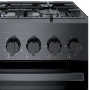 Bosch 800 Series 36 in. 3.7 cu. ft. True European Convection Dual Fuel Range with 6 Sealed Burners - Black Stainless Steel, , hires