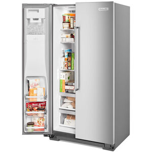KitchenAid 36 in. 22.6 cu. ft. Counter Depth Side-by-Side Refrigerator With External Ice & Water Dispenser - Stainless Steel, Stainless Steel, hires