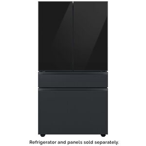 Samsung BESPOKE 4-Door French Door Middle Panel for Refrigerators - Matte Black Steel, , hires