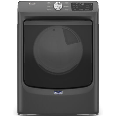 Maytag 27 in. 7.3 cu. ft. Stackable Electric Dryer with Extra Power, Sanitize, Steam & Quick Dry Cycle - Volcano Black | MED6630MBK