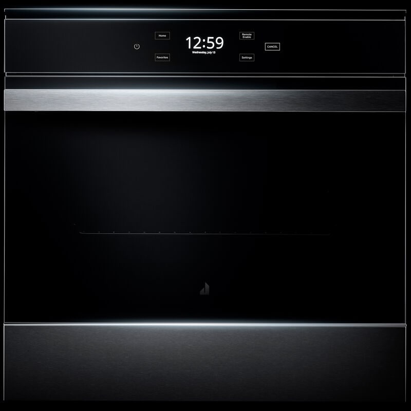 JennAir Noir 24 in. 2.6 cu. ft. Smart Electric Single Wall Oven with True European Convection - Floating Glass Black, , hires