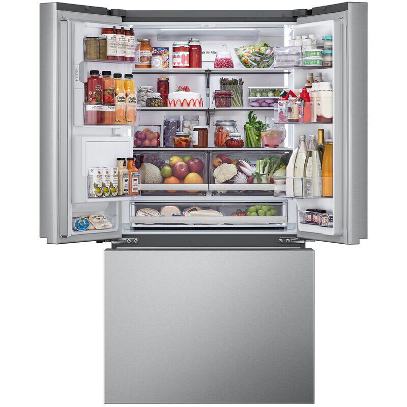 LG 36 in. 25.5 cu. ft. Smart Counter Depth French Door Refrigerator with External Ice & Water Dispenser, 4 types of Ice and Pocket Doors - PrintProof Stainless Steel, PrintProof Stainless Steel, hires