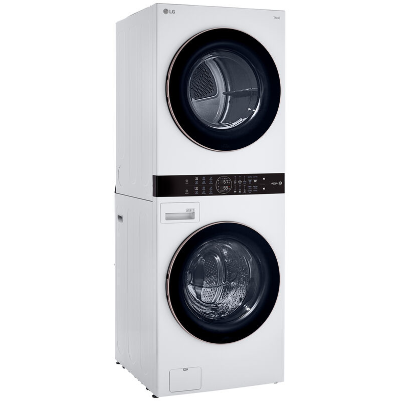 LG 27 in. WashTower with 4.5 cu. ft. Washer with 6 Wash Programs & 7.4 cu. ft. Gas Dryer with 6 Dryer Programs, Sensor Dry & Wrinkle Care - White, White, hires