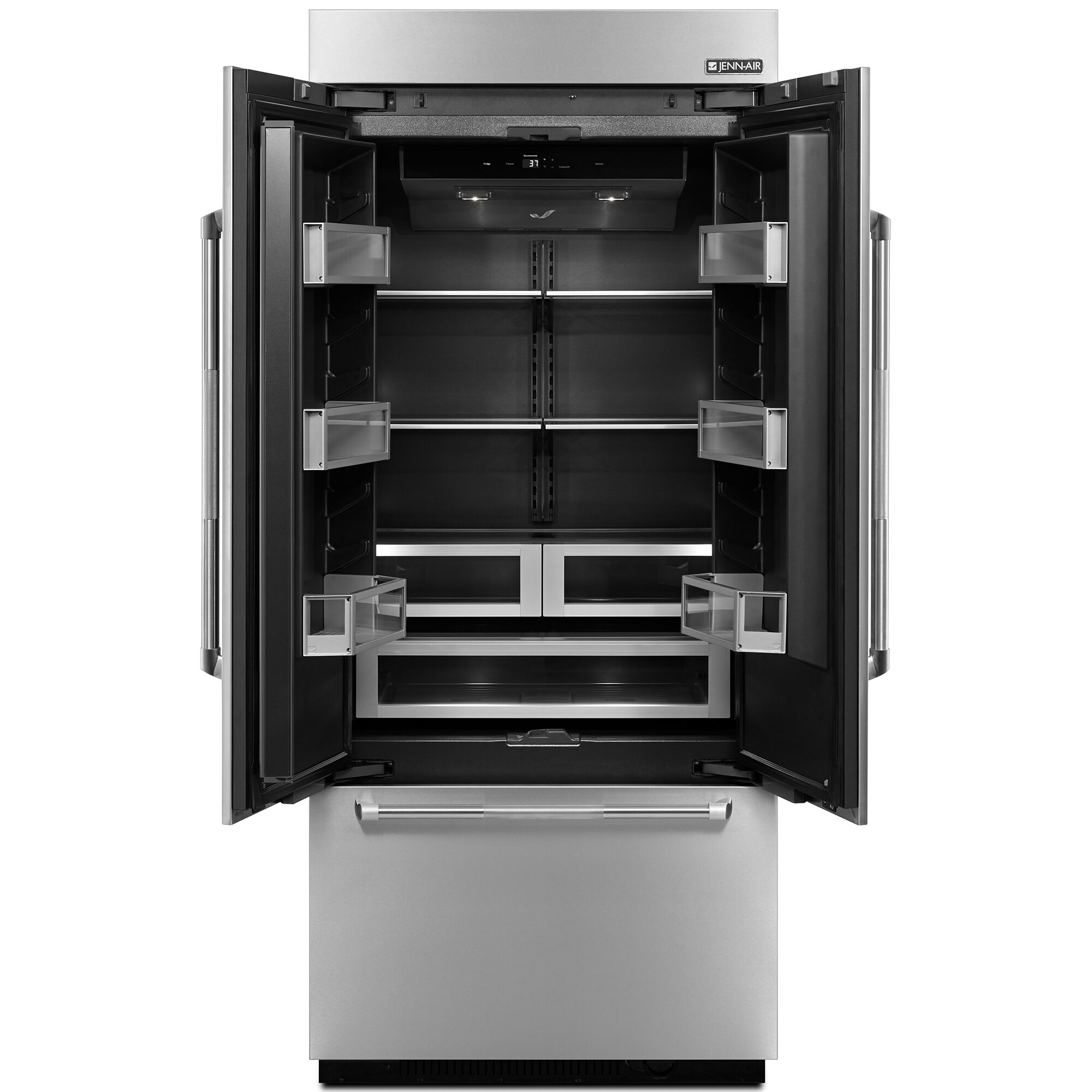 an JennAir 36 in. 20.8 cu. ft. Built-In Counter Depth French Door
