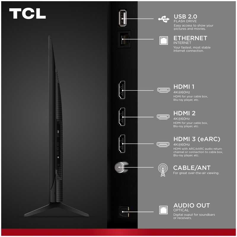 TCL - 65" Class Q6LR Series QLED 4K UHD Smart Roku TV, , hires