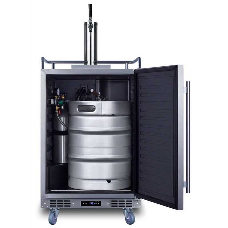 Summit 24 in. 5.6 cu. ft. Outdoor Beer Dispenser with 1 Tap, Digital Controls & Digital Thermostat - Stainless Steel, , hires