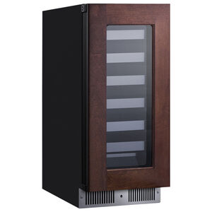 Summit 15 in. Undercounter Wine Cooler with Metal Racks, Single Temperature Zone & 18 Bottle Capacity - Custom Panel Ready, , hires