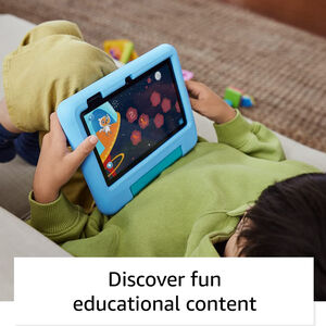 Amazon Fire 7 16GB Kids Edition Tablet 16GB - Blue Bumper (2022), Blue, hires