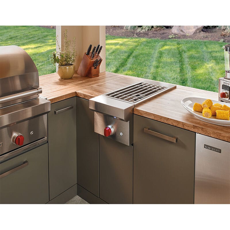 Wolf Designer 42 in. 4-Burner Built-In/Freestanding Liquid Propane Gas Grill with Rotisserie & Sear Burner - Stainless Steel, , hires