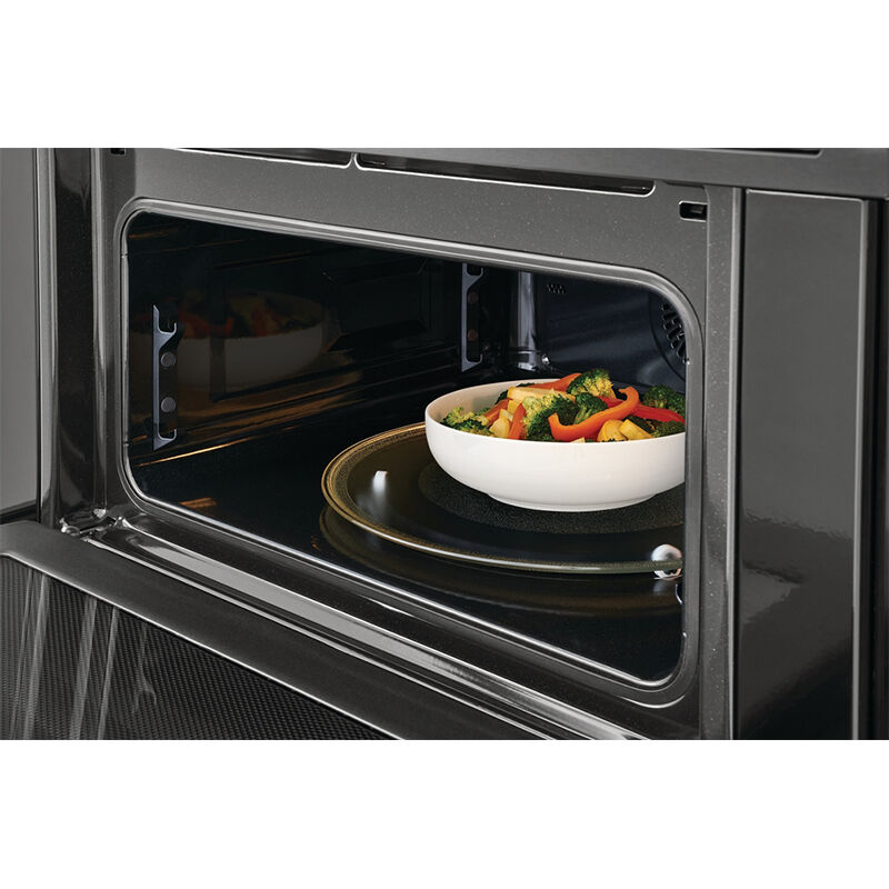 Frigidaire Gallery 30 in. 7 cu. ft. Steam Electric Microwave/Wall Oven Combo with True European Convection - Black Stainless, Black Stainless, hires