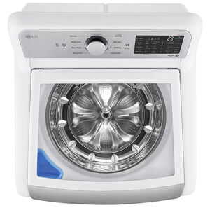 LG 27 in. 5.5 cu. ft. Smart Top Load Washer with TurboWash3D Technology - White, White, hires