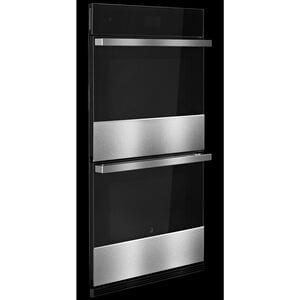 JennAir Noir 27 in. 8.6 cu. ft. Front Control Electric Double Wall Oven with Standard Convection - Floating Glass Black, , hires