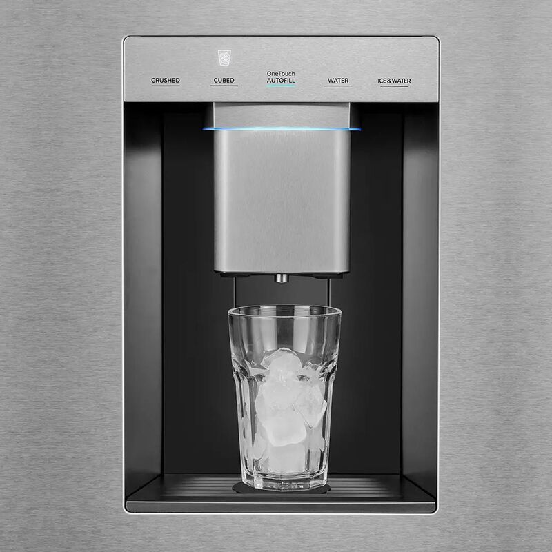 Midea 36 in. 29.3 cu. ft. Smart Garage-Ready French Door Refrigerator with One Touch Auto Fill Water Dispenser - Stainless Steel, , hires