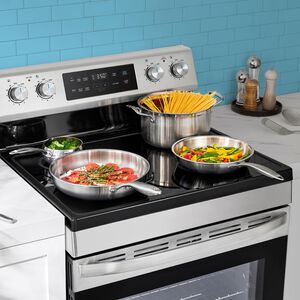 Midea 30 in. 6.3 cu. ft. Electric Range with Radiant Burners - Stainless Steel, Stainless Steel, hires