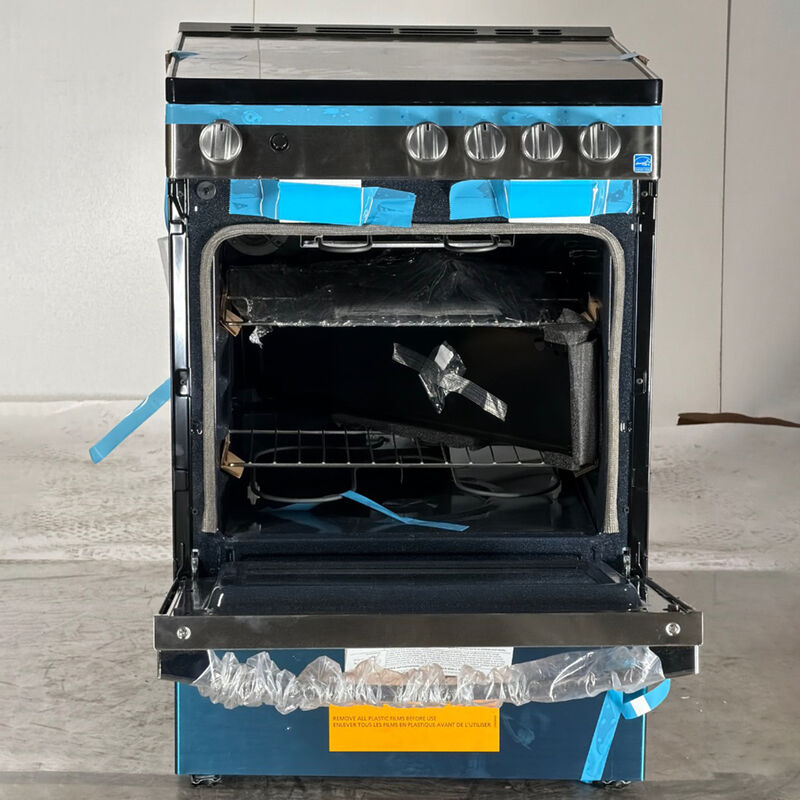 GE 24 in. 2.9 cu. ft. Electric Range with Smoothtop Burners - Stainless Steel (Open Box Good Condition), , hires