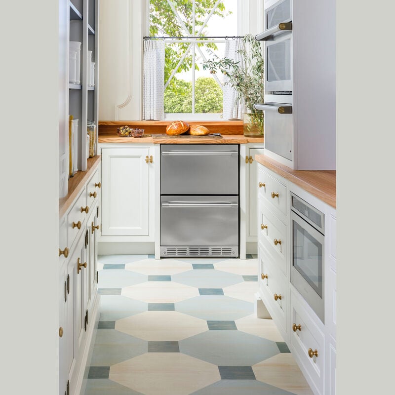 Monogram 24 in. 5 cu. ft. Double Refrigerator Drawers - Stainless Steel, , hires