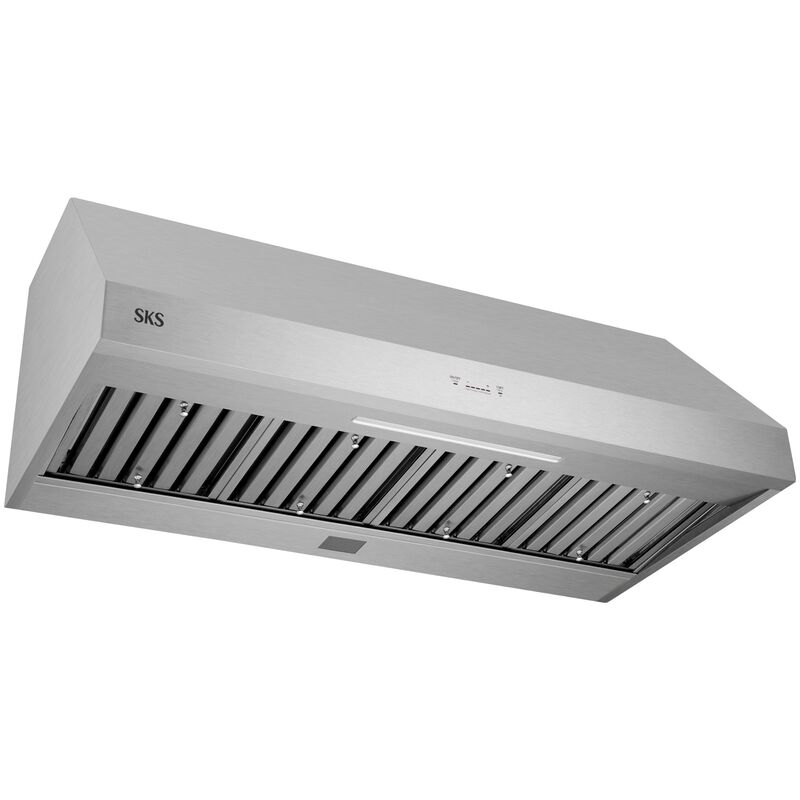 SKS 48 in. Smart Ducted Canopy Pro Style Range Hood with 650 CFM, 5 Fan Speeds & 1 LED Light - Stainless Steel, , hires