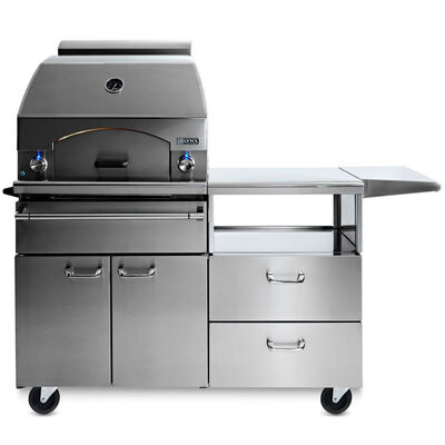 Lynx 30 in. Napoli Natural Gas Outdoor Pizza Oven On Mobile Kitchen Cart - Stainless Steel | LPZAFNG