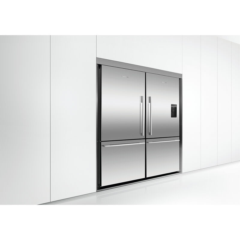 Fisher & Paykel Series 5 31 in. 17.1 cu. ft. Smart Counter Depth Bottom Freezer Refrigerator, Left Hinge - Stainless Steel, , hires