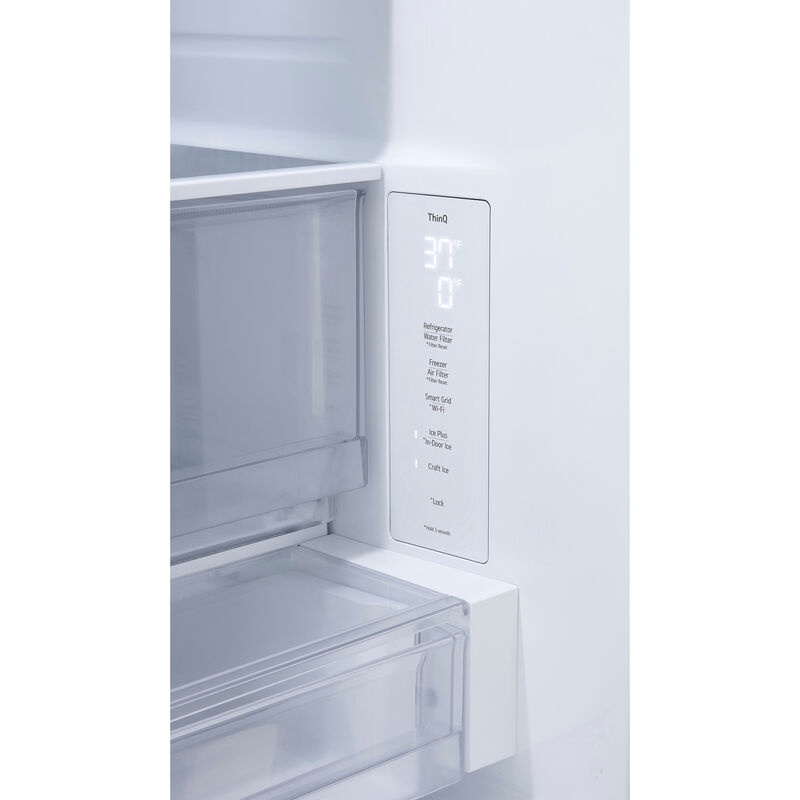 LG 36 in. 23.7 cu. ft. Smart Counter Depth French Door Refrigerator with Ice & Water Dispenser - Printproof Stainless Steel, , hires