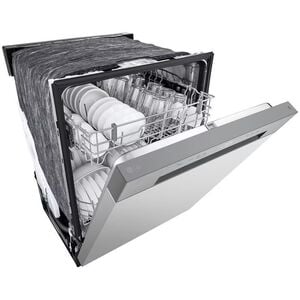 LG 24 in. Front Control Dishwasher with 52 dBa Sound Level, Dynamic Dry & Pocket - Stainless Steel Look, Stainless Steel Look, hires