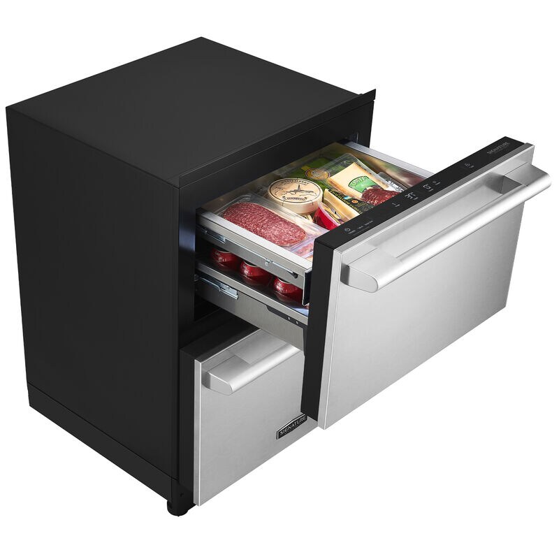 Signature Kitchen Suite 24 in. 3.4 cu. ft. Smart Double Refrigerator & Freezer Drawer - Custom Panel Ready, , hires